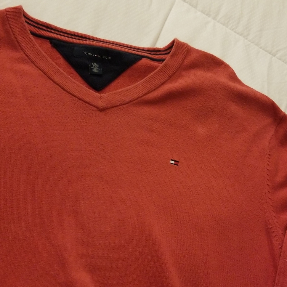 Used Mens Tommy Hilfiger Mens Tangerine Sweater